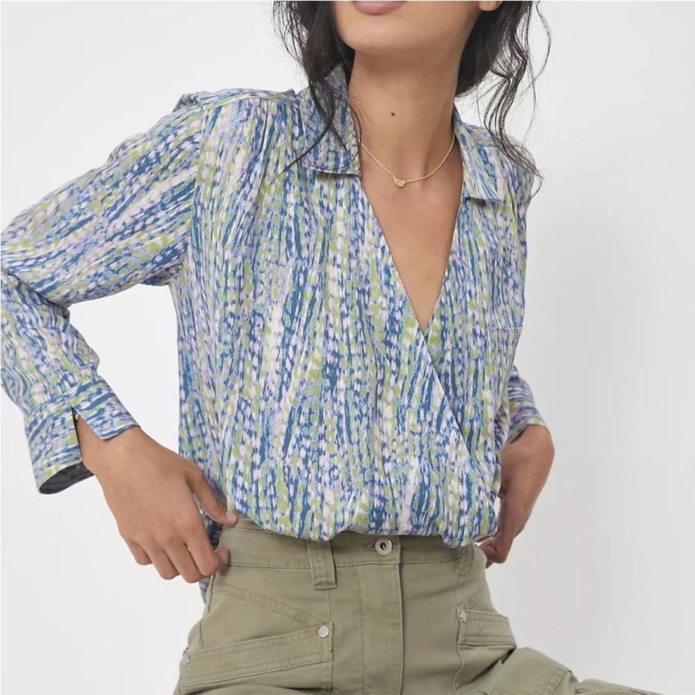Anthropologie Pilcro Tisha‎ Surplice Blouse XS